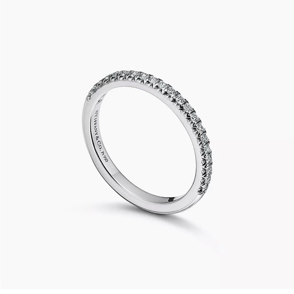 Tiffany Soleste Half Eternity Diamond Band Size 4 - Picture 6 of 8